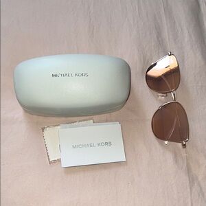 Michael Kors Rose Gold Sunglasses with Case